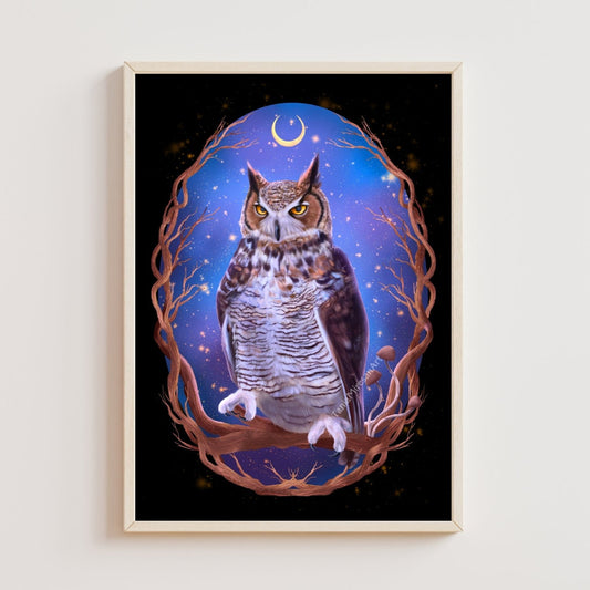 Horned Owl Fine Art Print