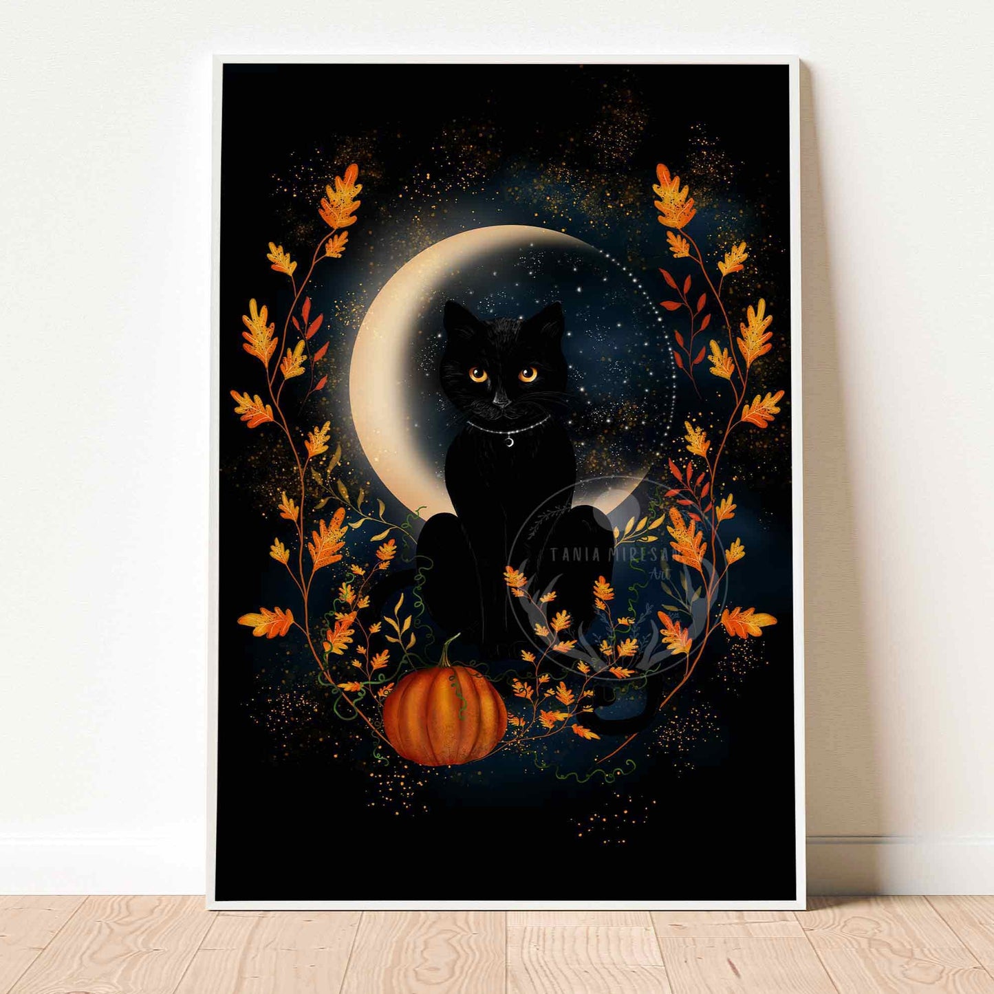 Halloween Black Cat Fine Art Print