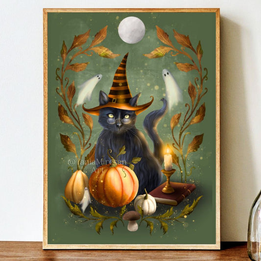 Halloween Cat Fine Art Print