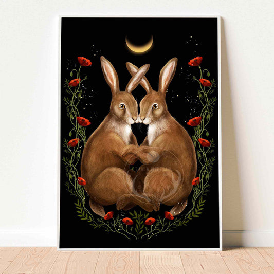 Hare Couple Fine Art Print