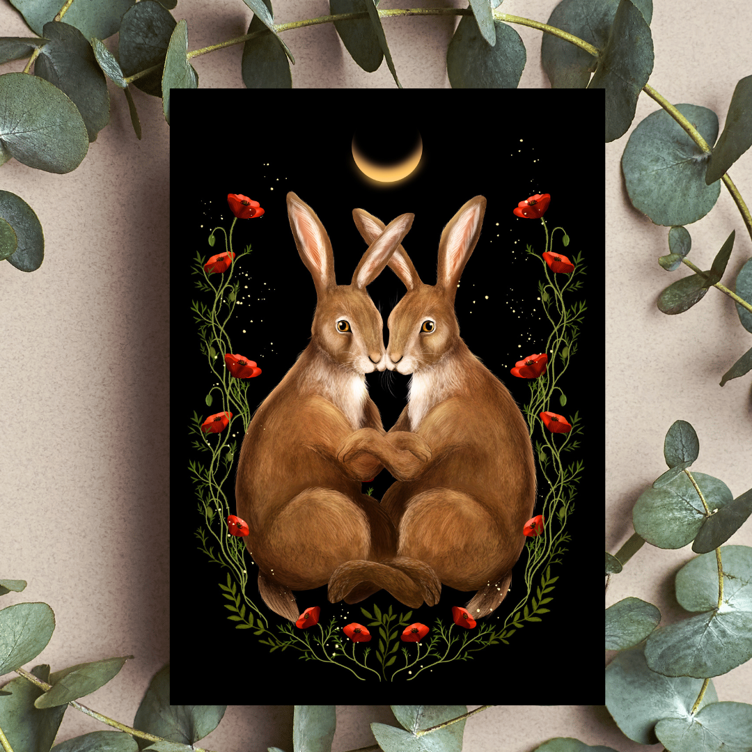 Hare Couple Card