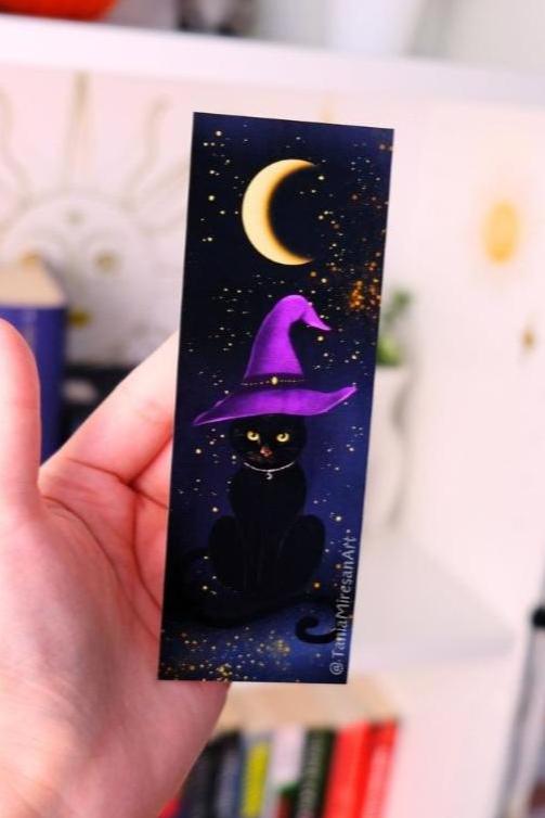 Magical Witch Cat Bookmark