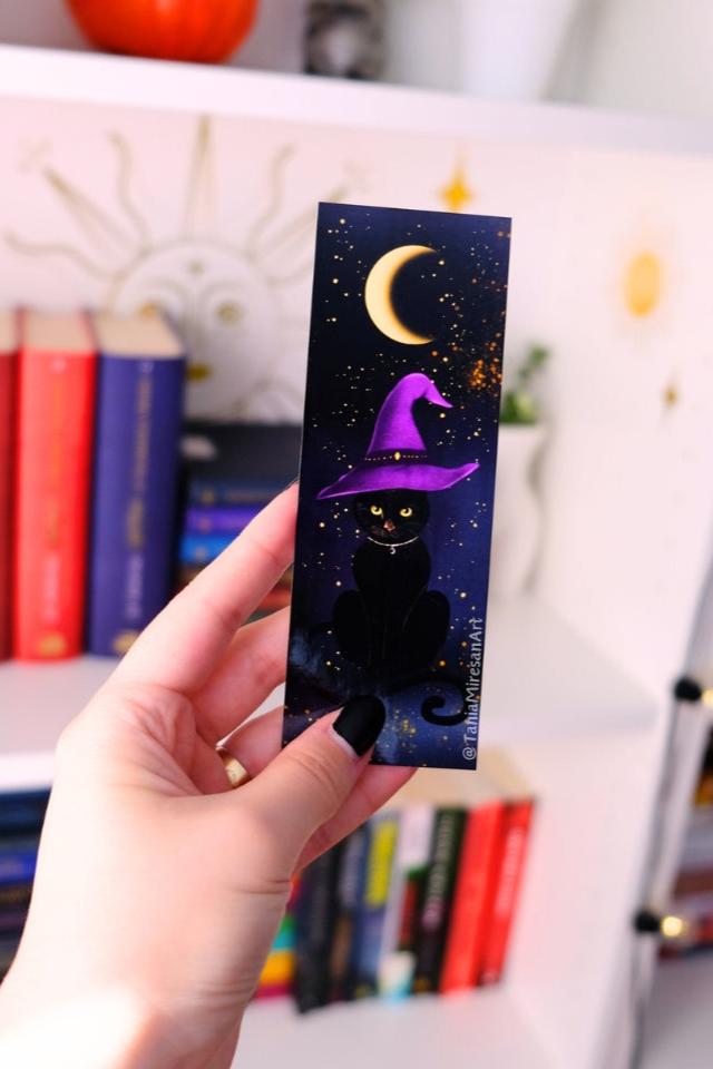 Magical Witch Cat Bookmark