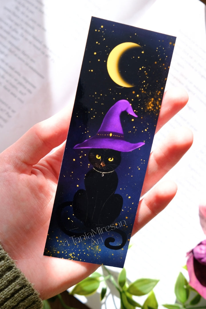 Magical Witch Cat Bookmark
