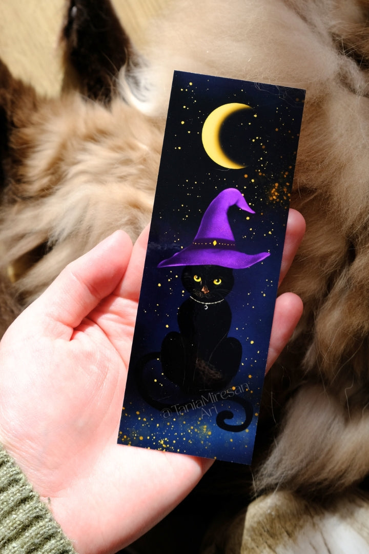 Magical Witch Cat Bookmark