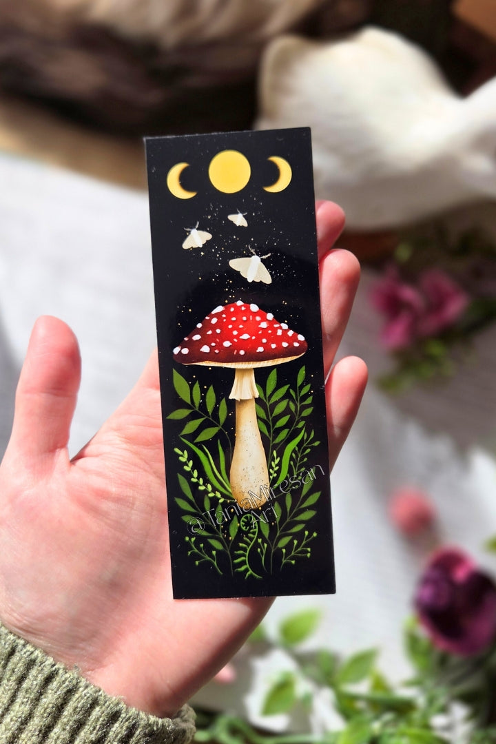 Moths and Mushroom Bookmark