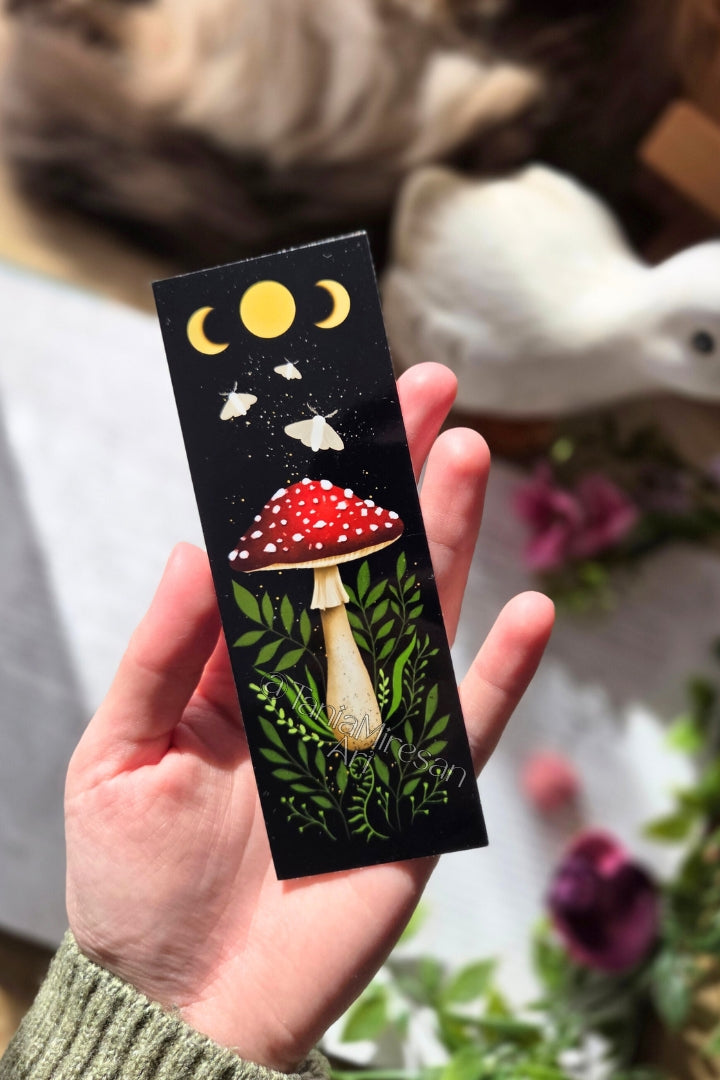 Moths and Mushroom Bookmark
