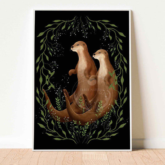 Otter Couple Fine Art Print