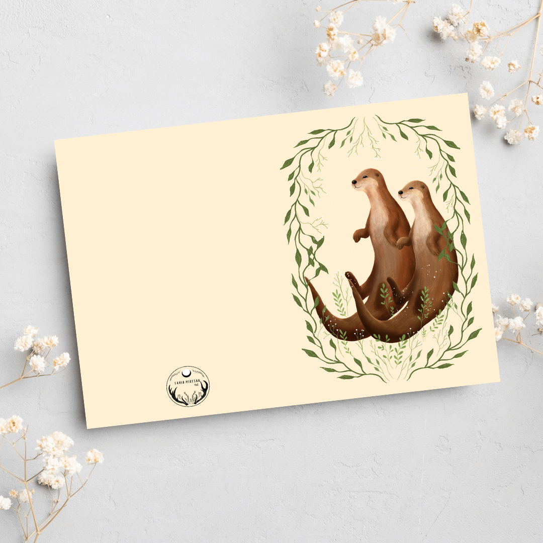 Otter Couple Card