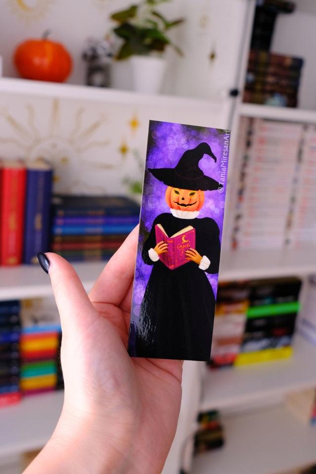 Pumpkin Witch Reading Bookmark