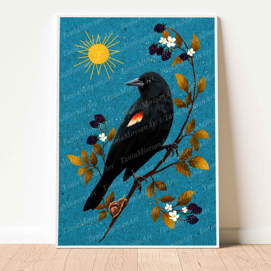 Red-winged Blackbird Fine Art Print