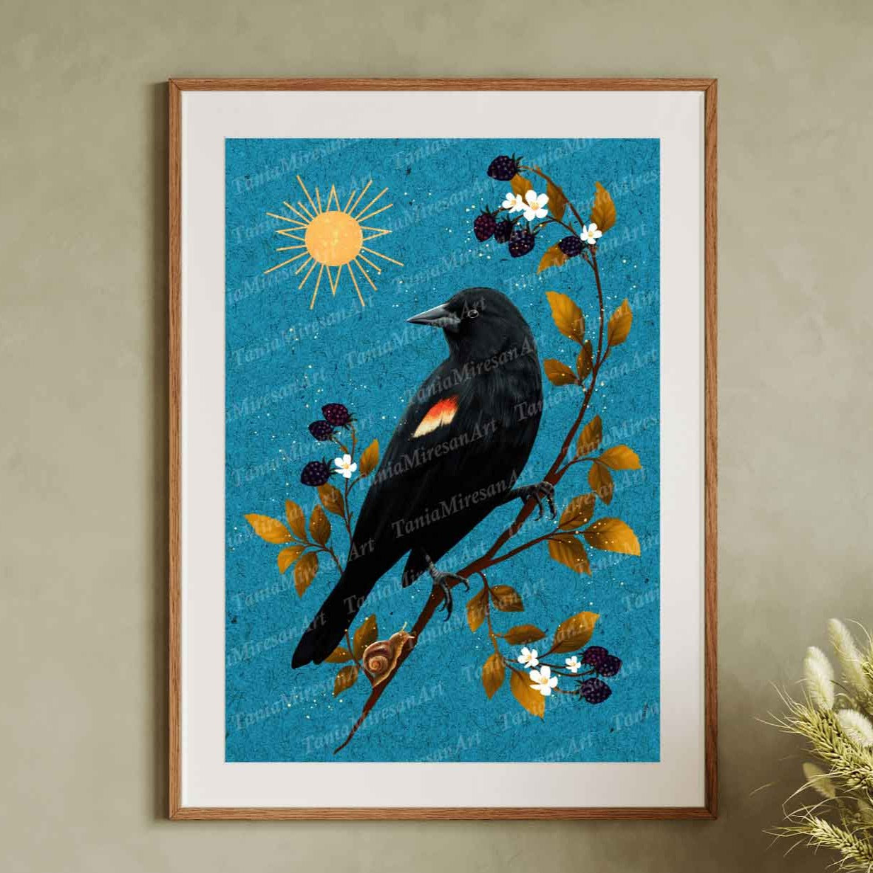 Red-winged Blackbird Fine Art Print