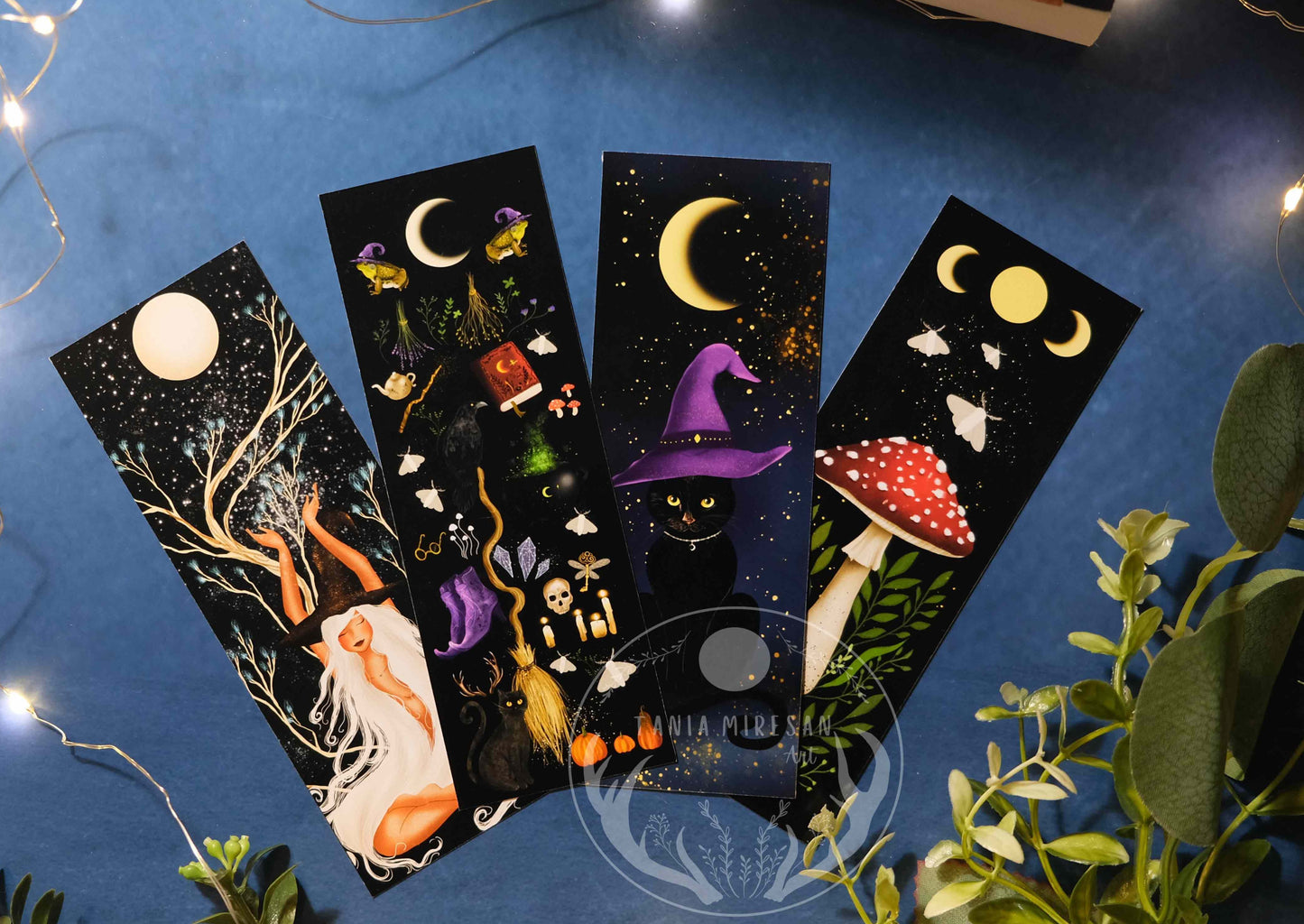 Set of 4 Magical Witchy Bookmarks