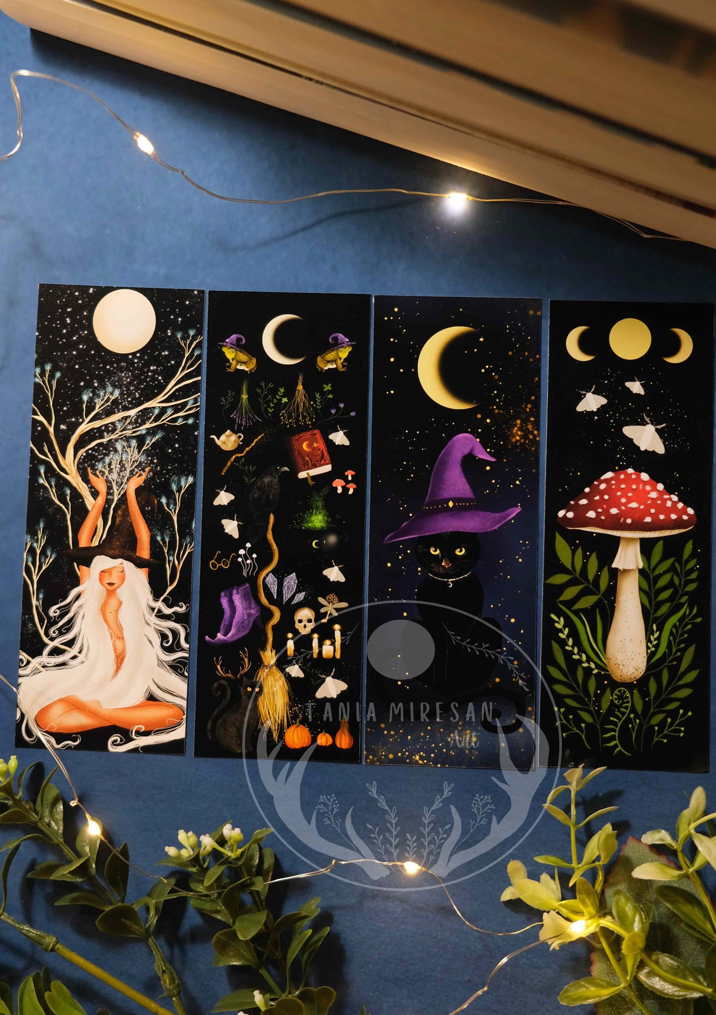 Set of 4 Magical Witchy Bookmarks