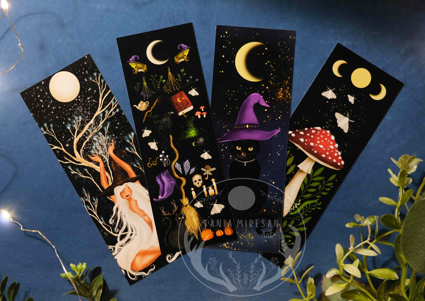 Set of 4 Magical Witchy Bookmarks