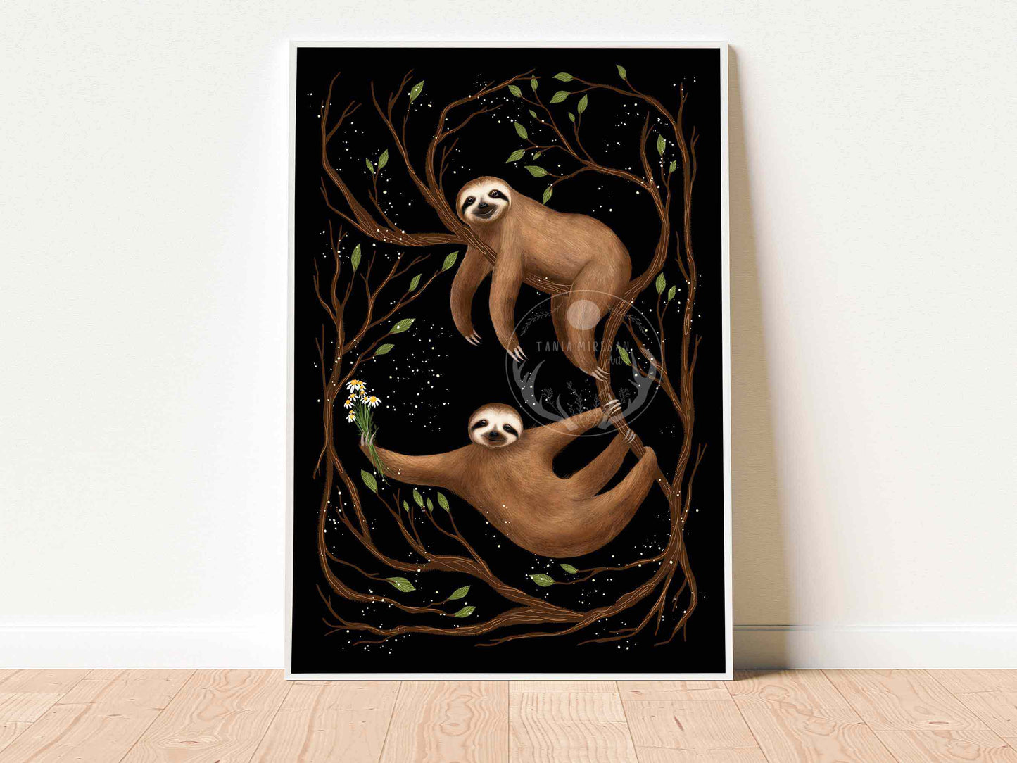 Sloth Couple Fine Art Print