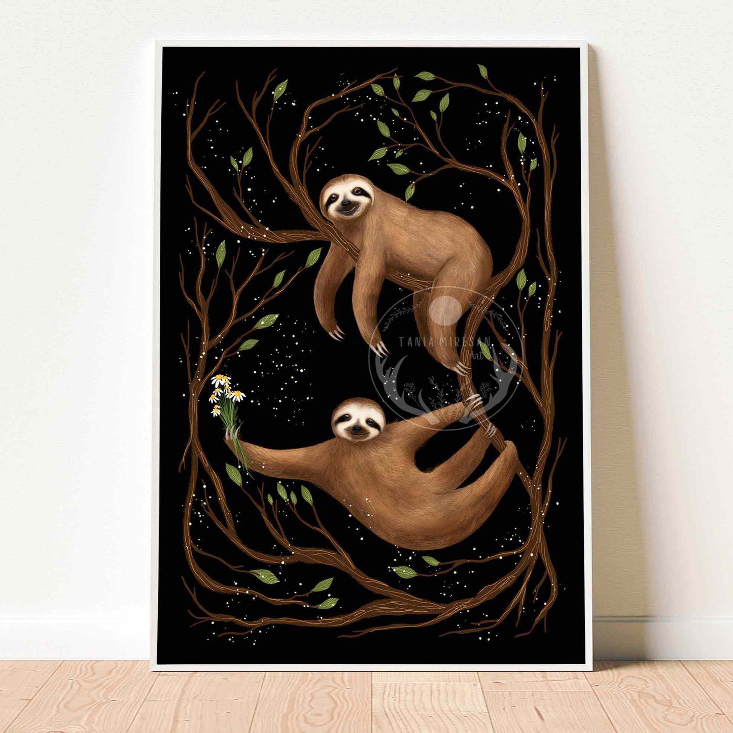 Sloth Couple Fine Art Print