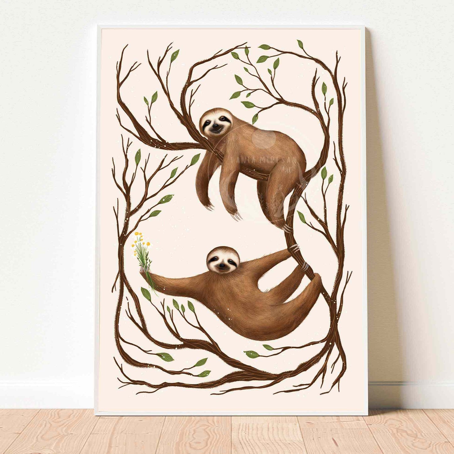 Sloth Couple Fine Art Print