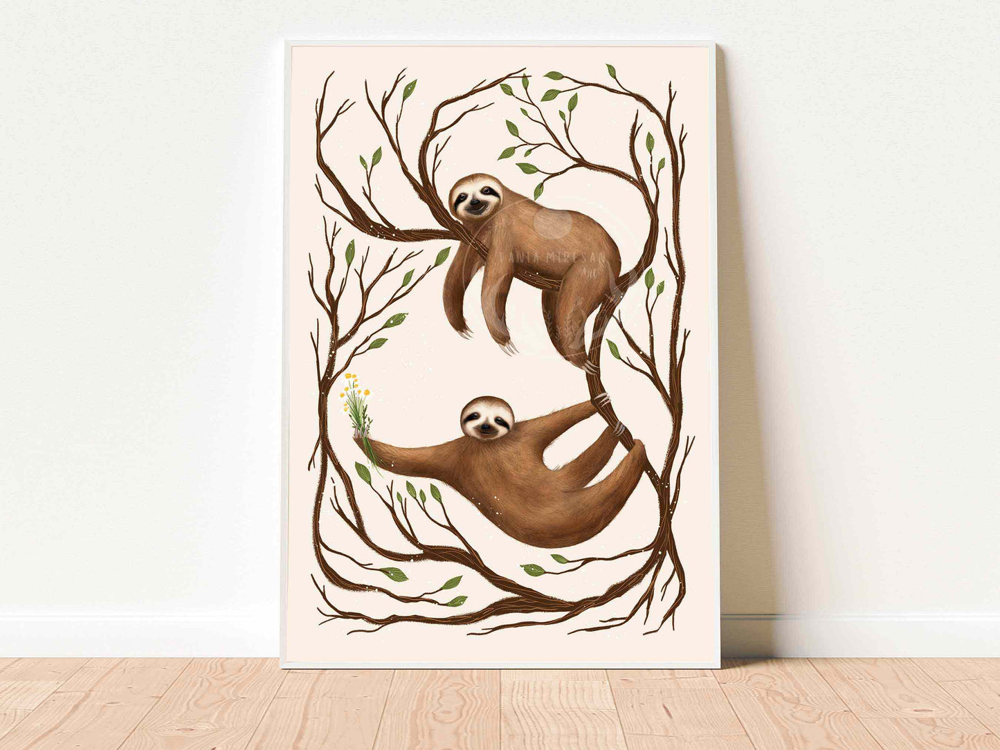 Sloth Couple Fine Art Print