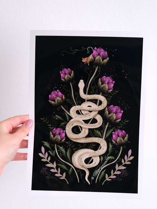 Snake & Mouse Glossy Print