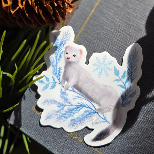 Snow Weasel Sticker