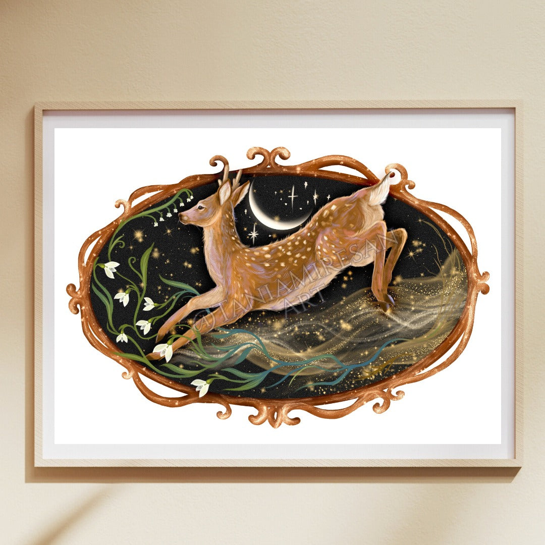 Spring Deer Fine Art Print