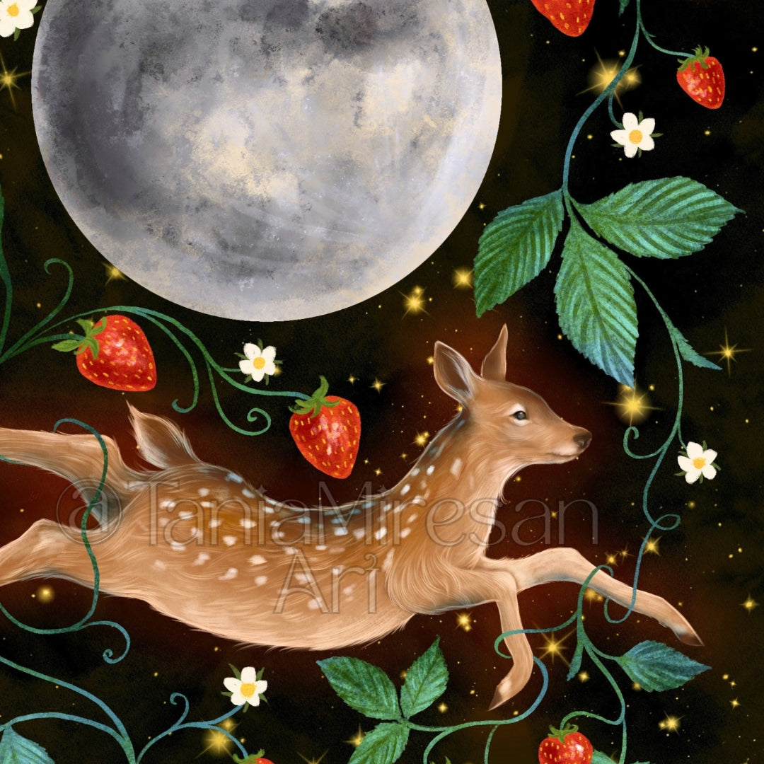 Full Strawberry Moon 2026 Fine Art Print