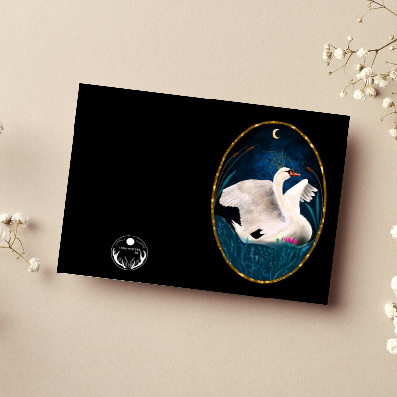 Whimsical Swan Card