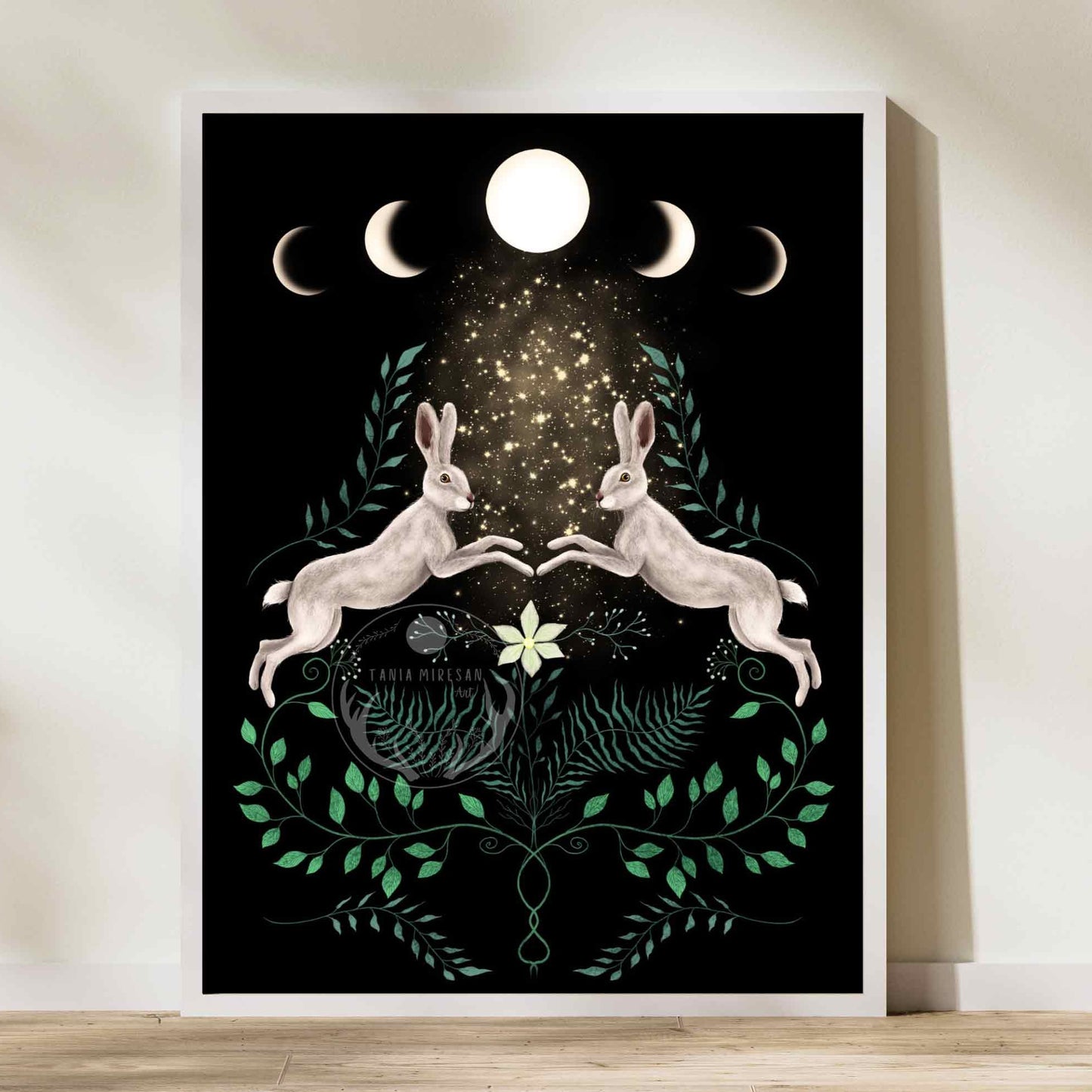 Moon Hares Fine Art Print