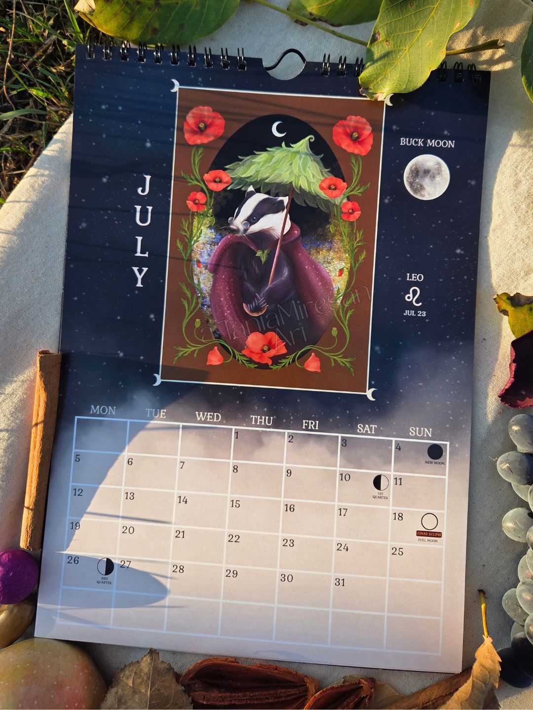 Enchanted Forest 2027 Moon Calendar