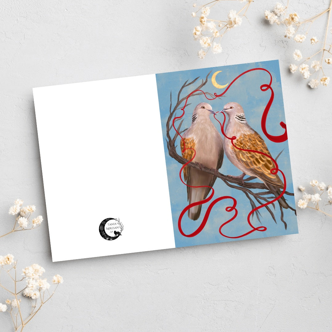Turtle Doves Greeting Card