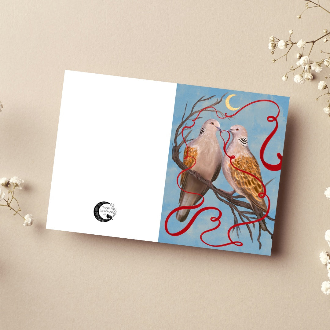 Turtle Doves Greeting Card