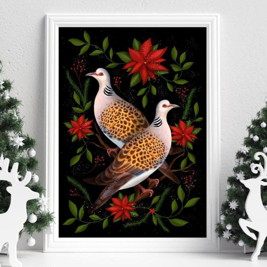 Two Turtle Doves Fine Art Print