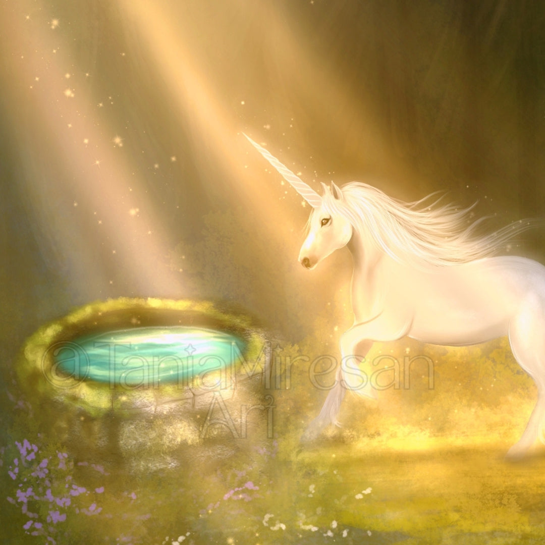 Unicorn & Well Fine Art Print