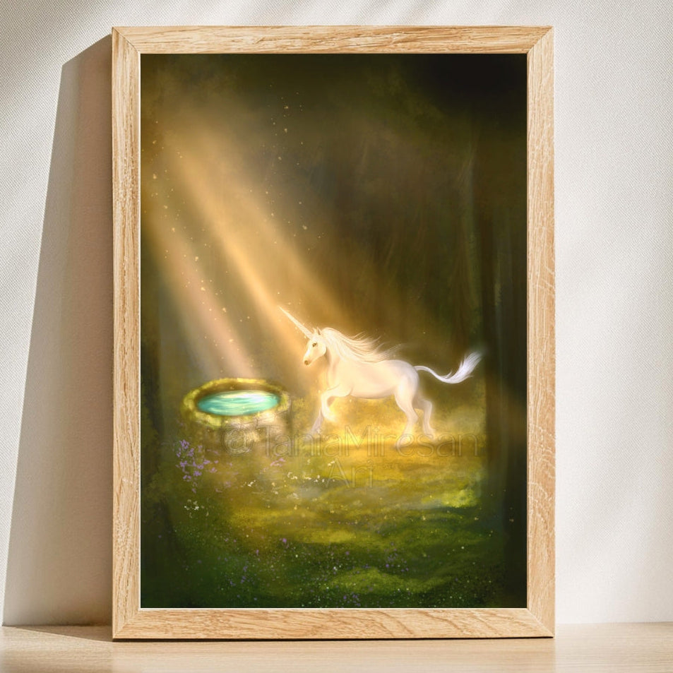 Unicorn & Well Fine Art Print