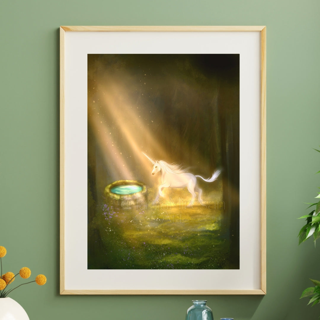 Unicorn & Well Fine Art Print