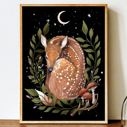 Whimsical Deer Fine Art Print