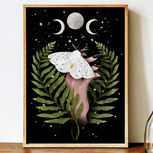 White Moth Fine Art Print