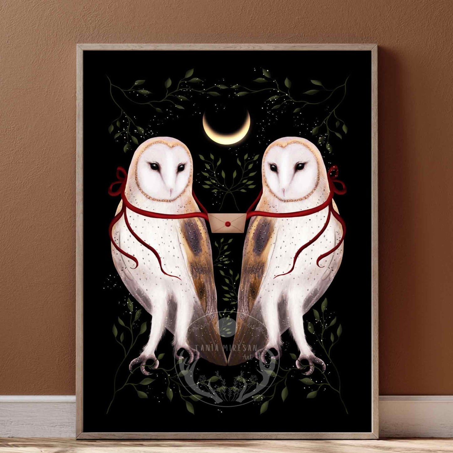 Owl with Letter Fine Art Print