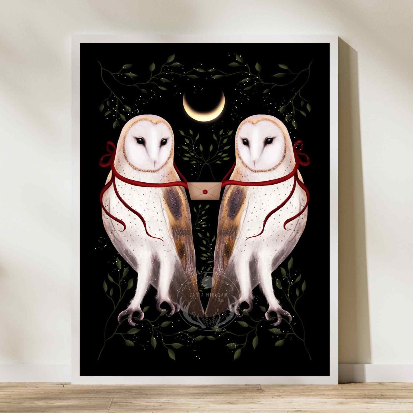 Owl with Letter Fine Art Print