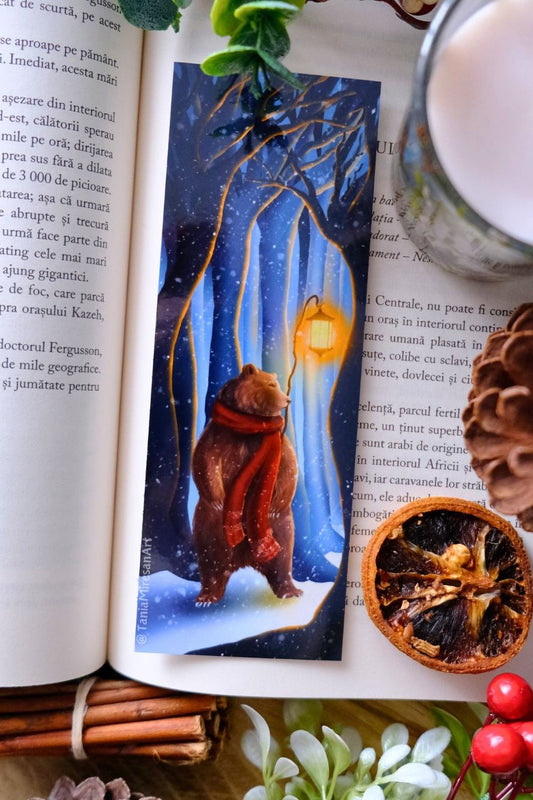 Whimsical Winter Bear Bookmark