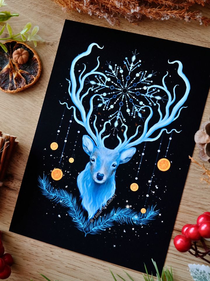 Winter Deer Fine Art Print