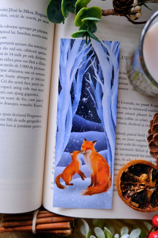 Cute Winter Fox Bookmark