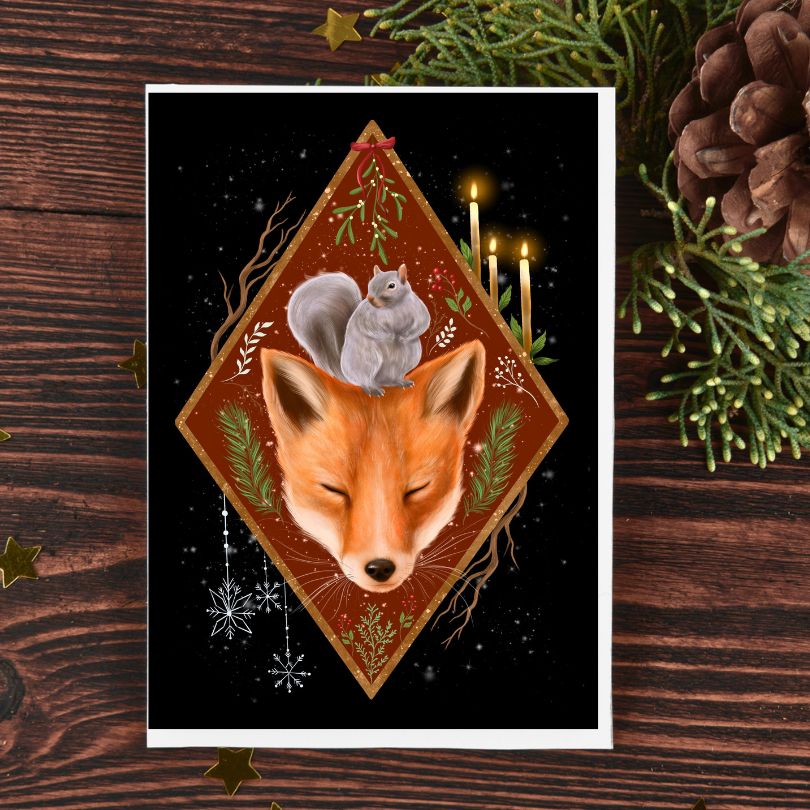 Winter Fox Greeting Card