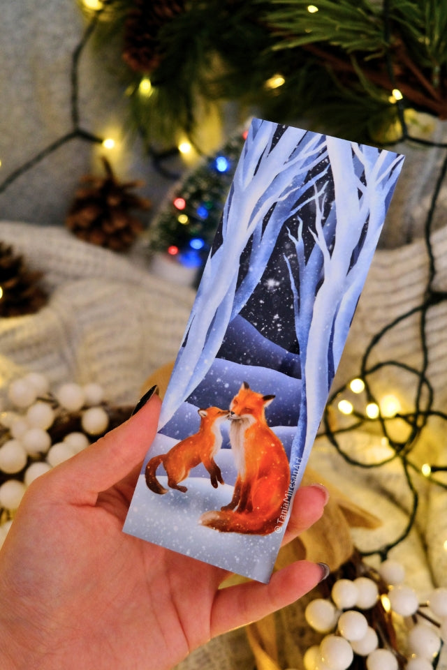 Cute Winter Fox Bookmark