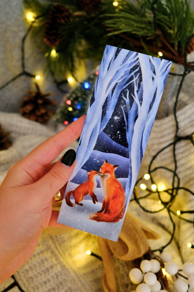 Cute Winter Fox Bookmark