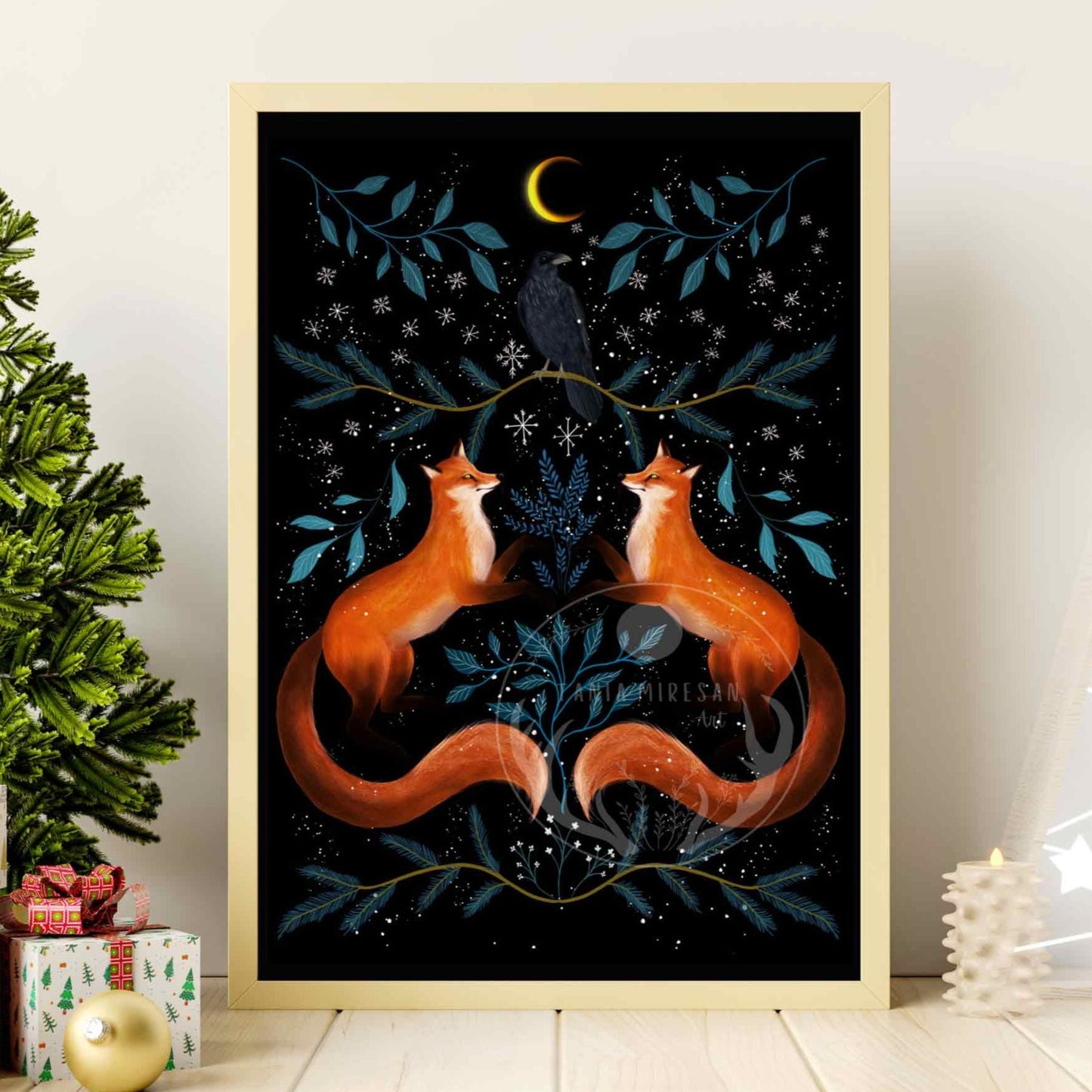 Winter Foxes Fine Art Print