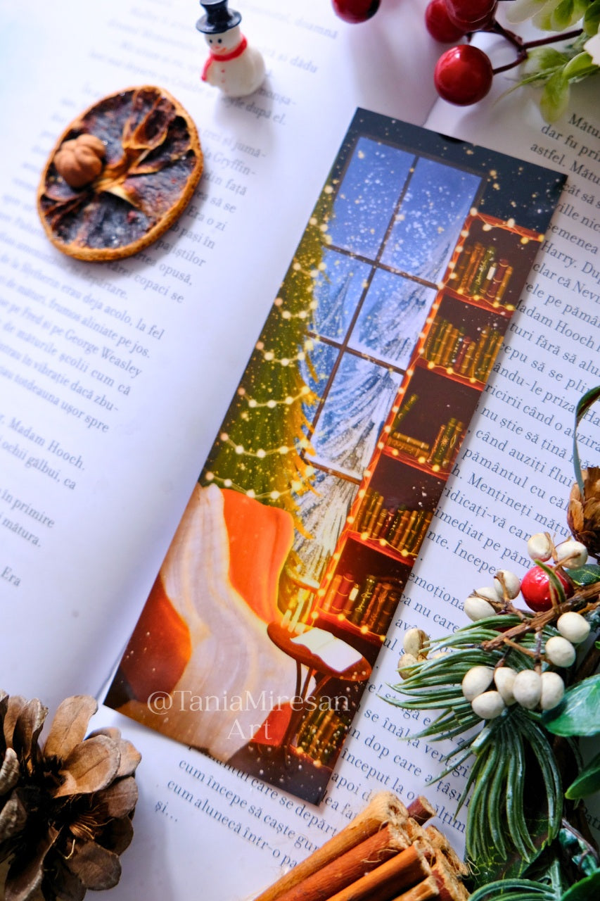 Winter Reading Nook Bookmark