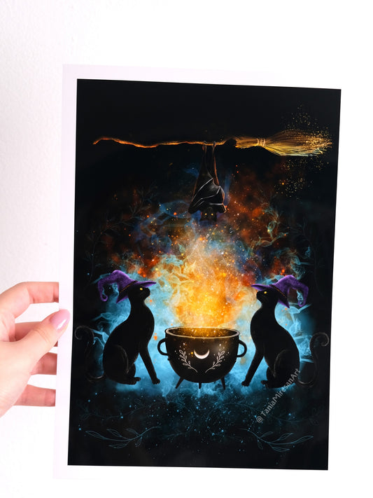 Witch Cats Glossy Print