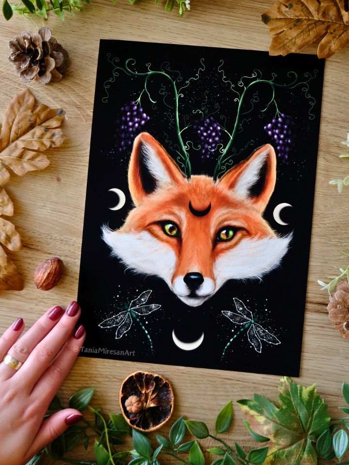 Fox and Grapes Fine Art Print